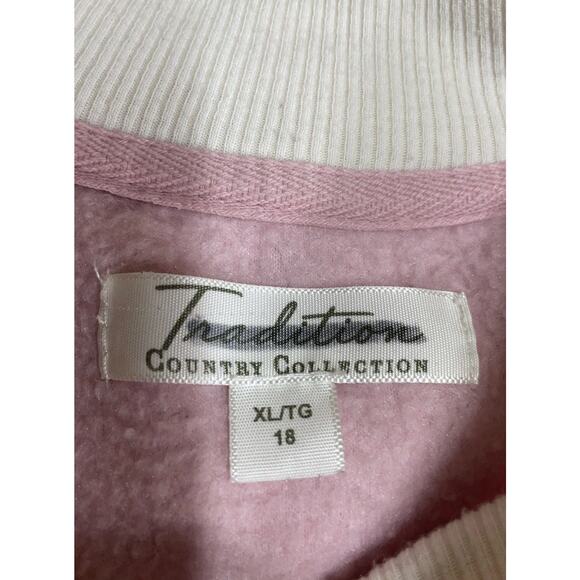 Tradition Country Collection Long Sleeve Top Size XL 18 Floral Pink Granny - Picture 3 of 10